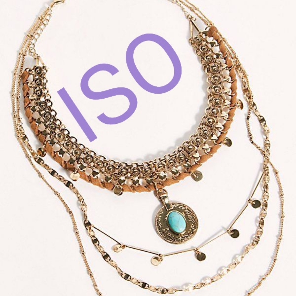 ISO Free People Starstruck Collar Necklace Turquoise
